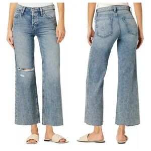 🔴Hudson Rosie High Rise Wide Leg Ankle Jeans in Young At Heart